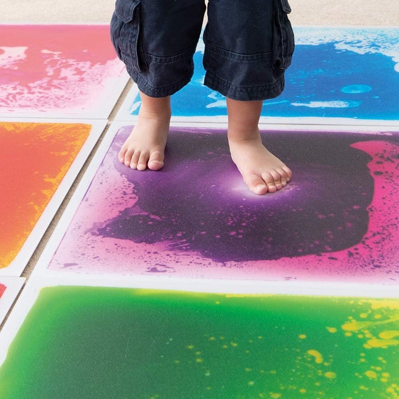 Crystiles Sensory Tiles w/ASTM, CPSIA, BS EN71 Certified, Crystiles 12"" x 12"" Colorful Liquid Floor Tile for Kids, Liquid Sensory Floor Decorative Mat - Image 4